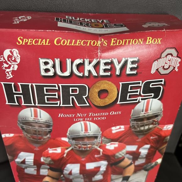 OSU Buckeye Heroes Signed Full Cereal Box Autographed by Hawk, Carpenter… - Picture 12 of 14